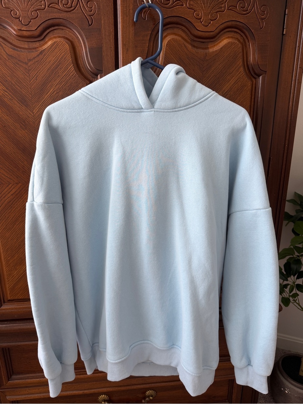 Light Blue Hoodie Sweater - Casual Pullover
